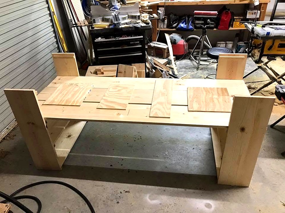 Bench top, in the shop