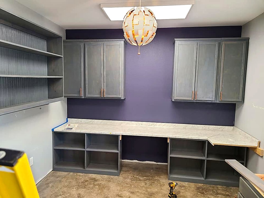 Built-in cabinetry and countertop
