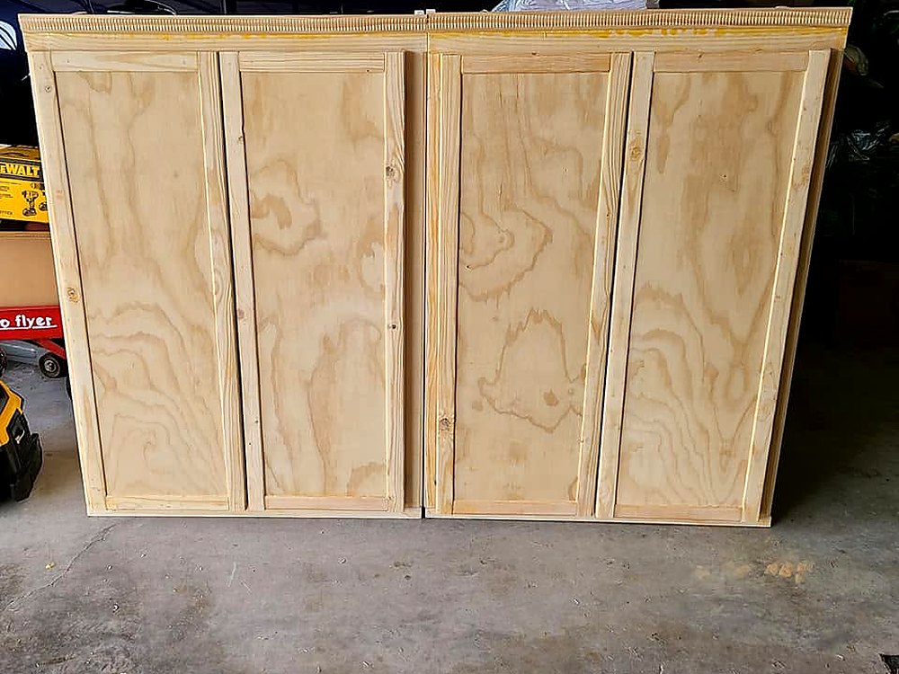 Cabinet doors, raw plywood